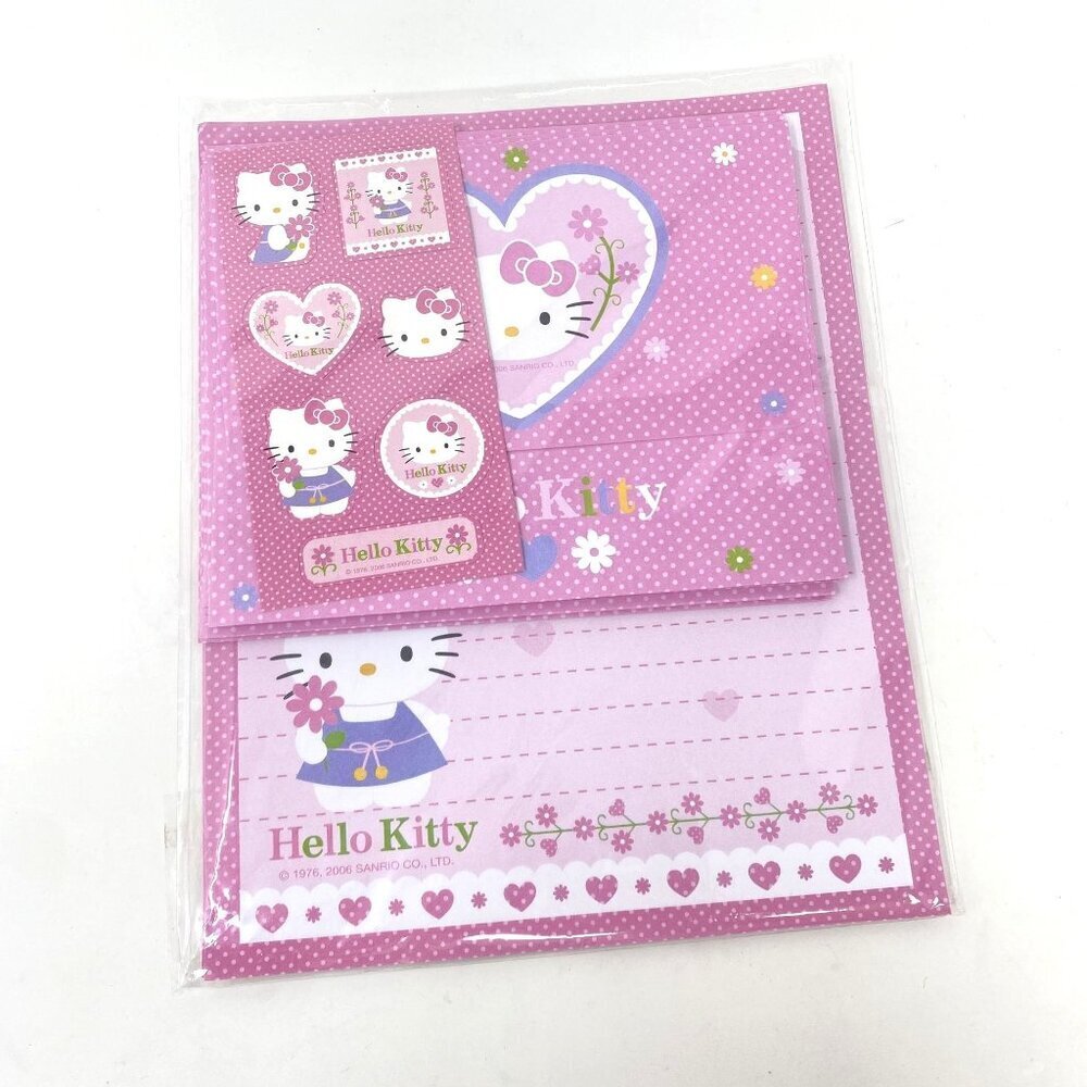 Hello Kitty Letter Writing Set Paper Envelopes Stickers Pink School Learning